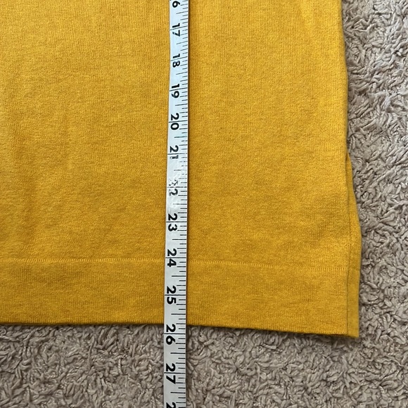 J.Crew Ruffle Neck Sweater Ochre Yellow Mustard Pullover New Women Large Sweater - Picture 6 of 7